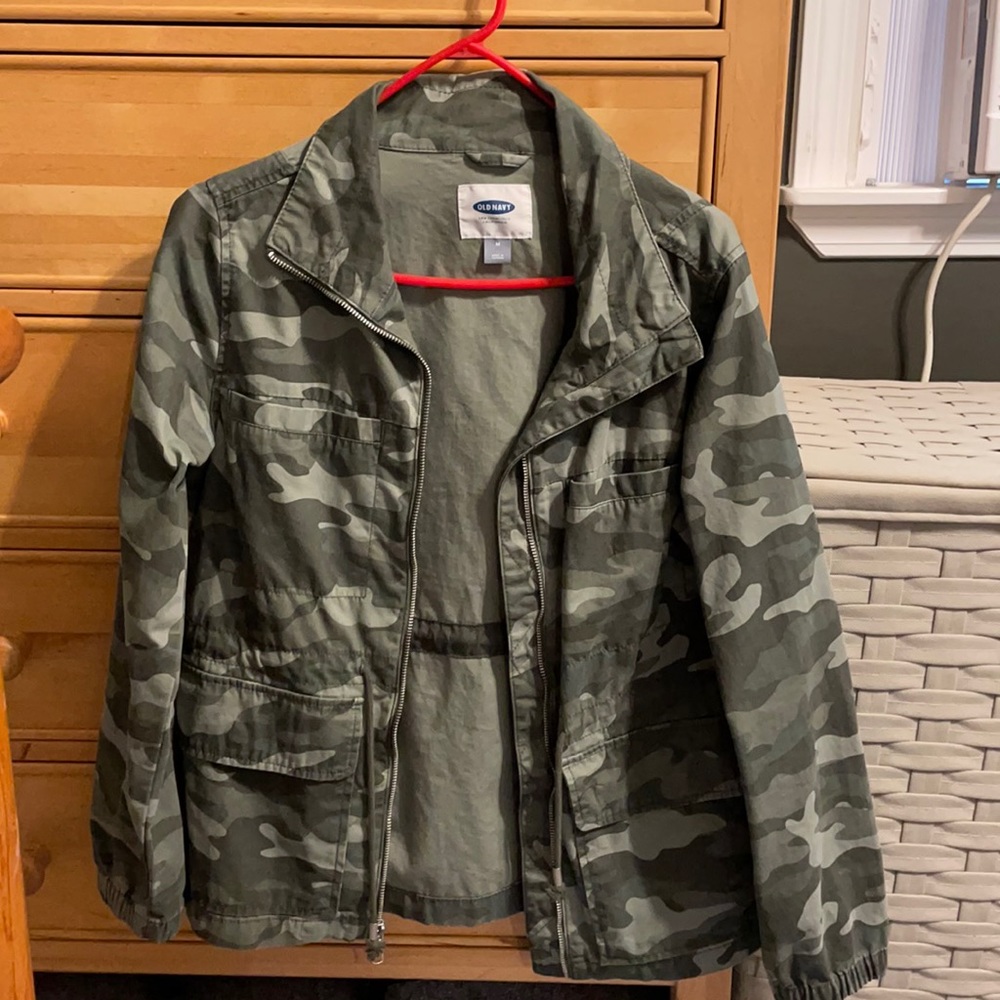 Worn once, Old Navy camo jacket! Like brand new
